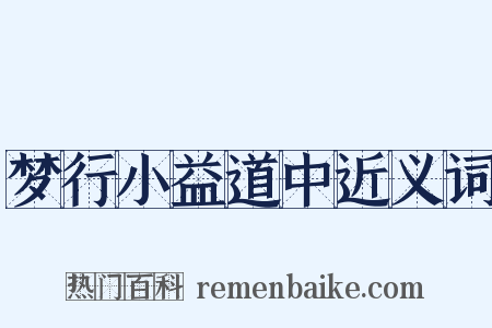 梦行小益道中近义词是什么意思的图片